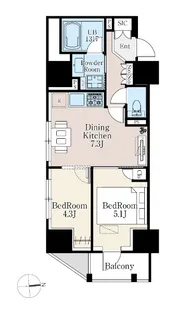 ザ・ライオンズフォーシア町屋【6階】の間取り