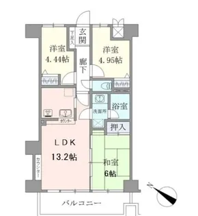 東京都墨田区文花1【マンション】の間取り