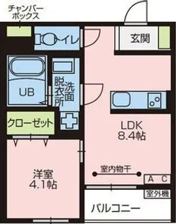 demeure(ドミール)内丸【2階】の間取り