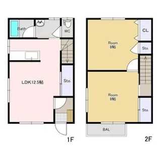 栃木県宇都宮市西川田南2【一戸建】の間取り