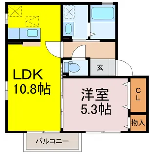 グランメール桜町D【1階】の間取り