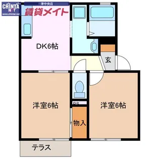 ドリームコート B【1階】の間取り