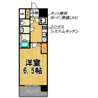 レジュールアッシュ塚本II【4階】の間取り