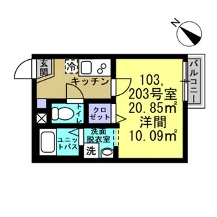 ヴィラート南鳩ケ谷【2階】の間取り