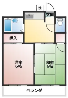 マンション三鈴【2階】の間取り