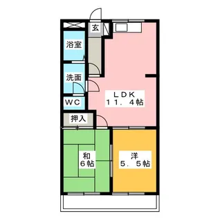 グランドパレス長泉A【1階】の間取り