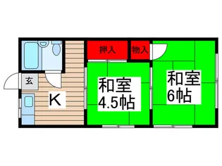 コーポ松田【1階】の間取り
