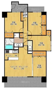 ダイアパレス五橋カルテット【8階】の間取り
