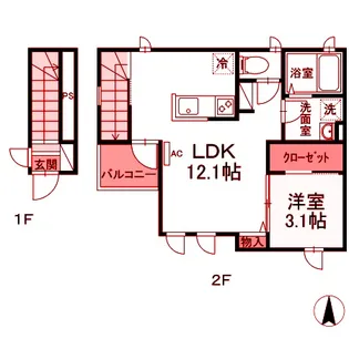 Dolcevita【2階】の間取り