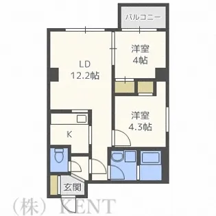 プロヴィデンス宮の森【2階】の間取り