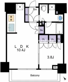インプレストコア代官山【3階】の間取り