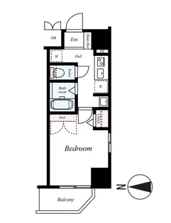 ラナップスクエア大阪城西【13階】の間取り
