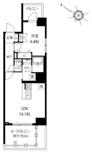 AKUA北品川【4階】の間取り