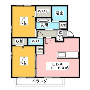 プレジール【1階】の間取り