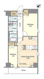 市谷台町坂フロント【8階】の間取り