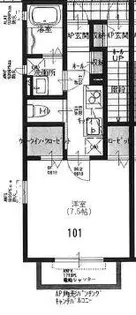 アズールII【1階】の間取り