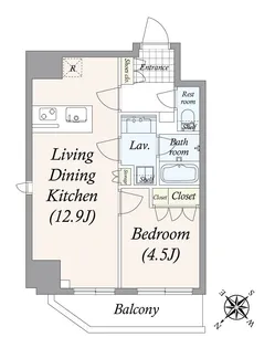 Primal 蔵前【10階】の間取り