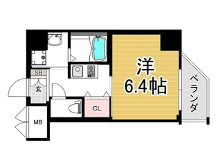 クレビオス難波EAST【6階】の間取り