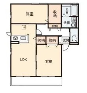 ルーナ・ピエーナ【2階】の間取り