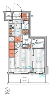 ヴォーガコルテ浅草アジールコート【10階】の間取り