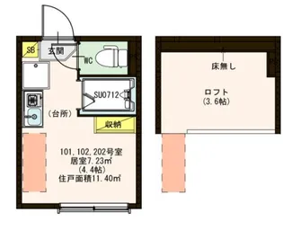 ハーモニーテラス稲荷台【2階】の間取り