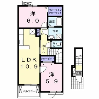 ヴィラウェスト軽井沢【2階】の間取り