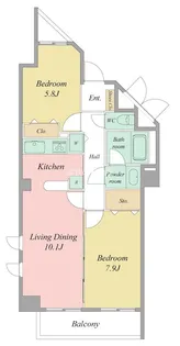 佐鳴湖パークタウンサウス(南館)【6階】の間取り