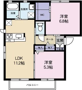グランシャリオ【2階】の間取り