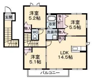 グランマスト郷【2階】の間取り