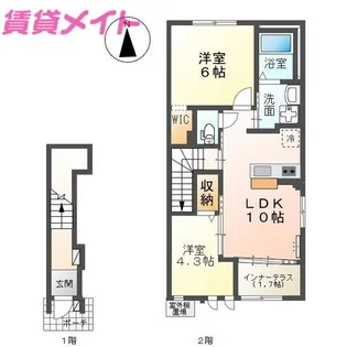 シルフィード筒尾【2階】の間取り