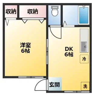 ヒルズB【1階】の間取り