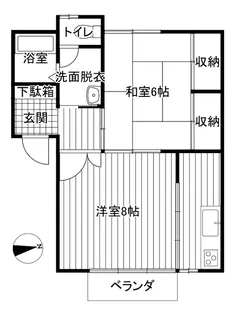 アスティオン城西【1階】の間取り