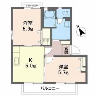 エターナルタウン E【2階】の間取り