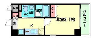 グルーヴ日本橋【6階】の間取り