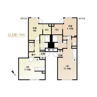 Skuld江東牡丹【3階】の間取り