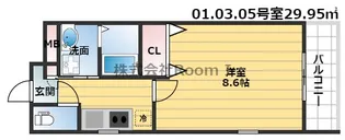 マメゾン南大江 旭化成ヘーベルメゾンHEBEL HAUS【4階】の間取り
