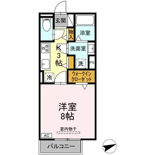 セレスティア黒野【2階】の間取り