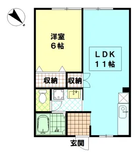 エスカーラ南【1階】の間取り