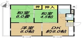 ニュータケヤハウス【3階】の間取り