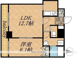 ティアラタワー中島倶楽部【2階】の間取り