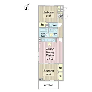 T.Luno1129【1階】の間取り