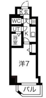 ファーストフィオーレ谷町六丁目フェリシア【2階】の間取り