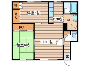 ホワイトシャルム【1階】の間取り