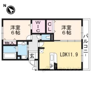 セジュールクオン【1階】の間取り