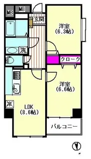 ホワイトキューブ【2階】の間取り