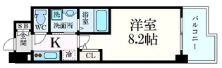 S-RESIDENCE城南通りabreast【6階】の間取り