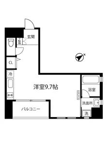 ロイヤルパレスセンター南【9階】の間取り