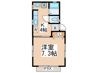 ヒルズ中川【1階】の間取り
