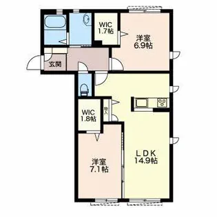 エポック泰山 B【1階】の間取り