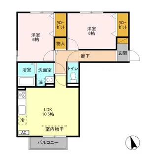 ドリームハイツB【2階】の間取り